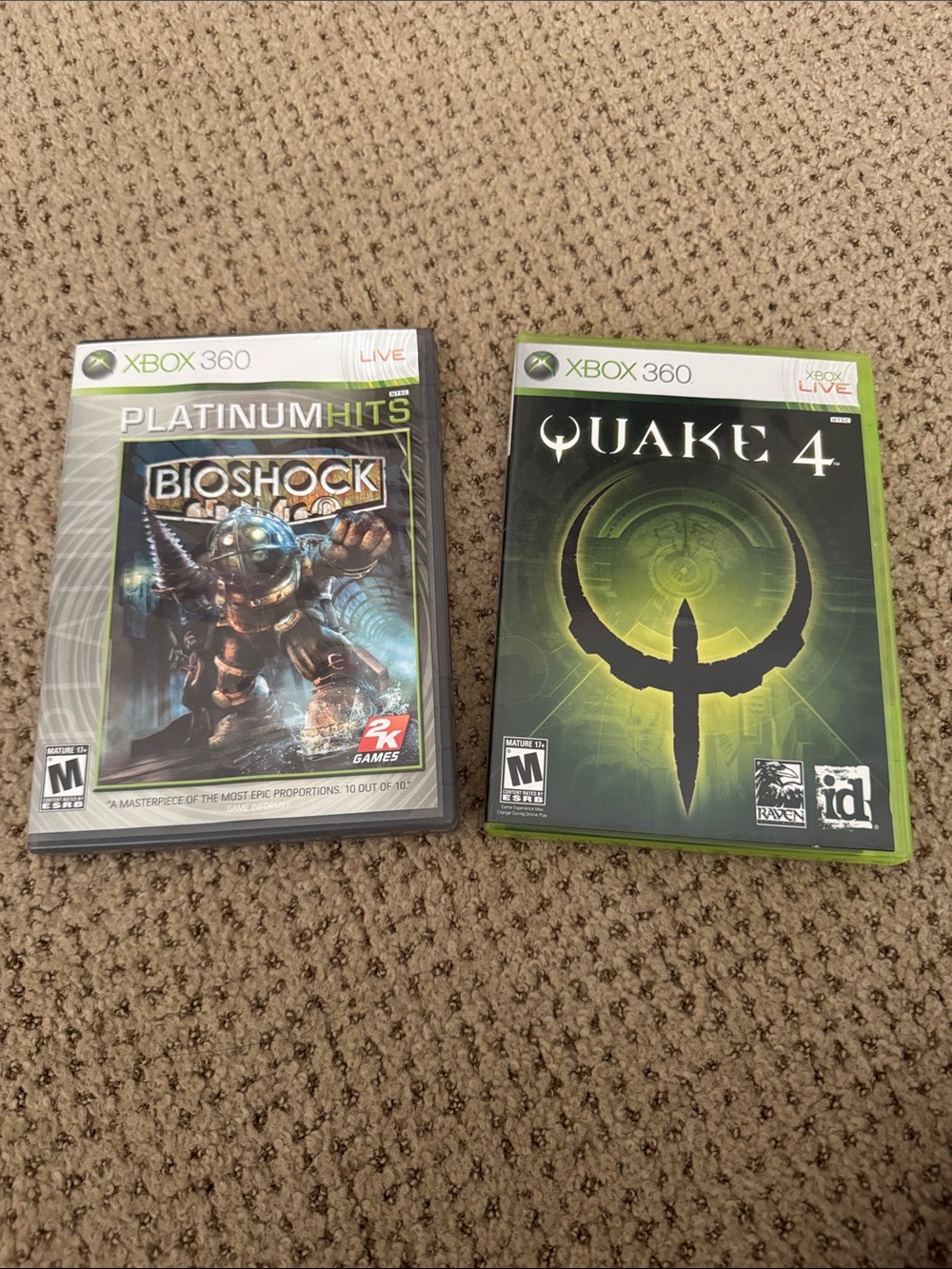 Microsoft Xbox 360 Bioshock & Quake 4 Game Bundle - Green Accents